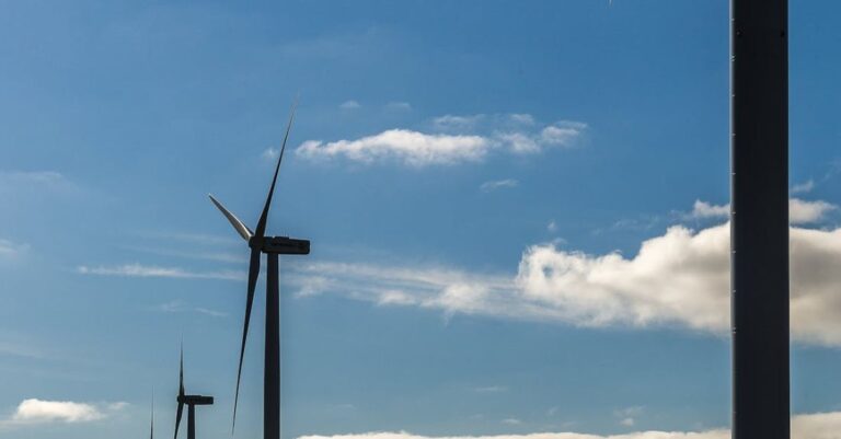 Eco-Friendly Technologies - Wind Turbines Under the Blue Sky